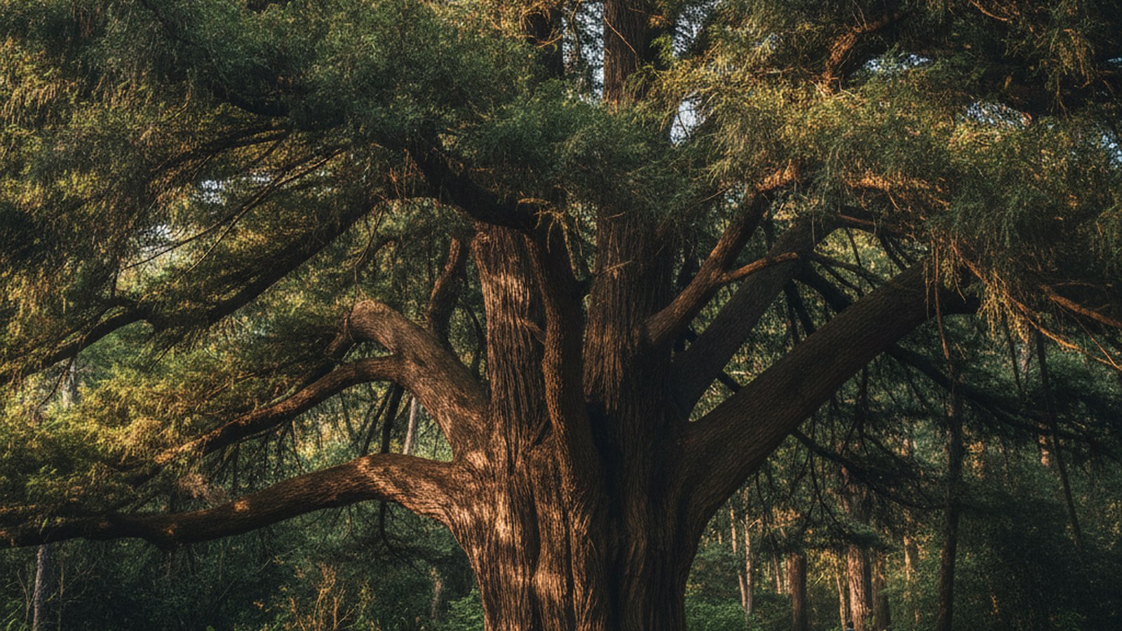 Mature indigenous South African yellowwood with a broad dark evergreen canopy